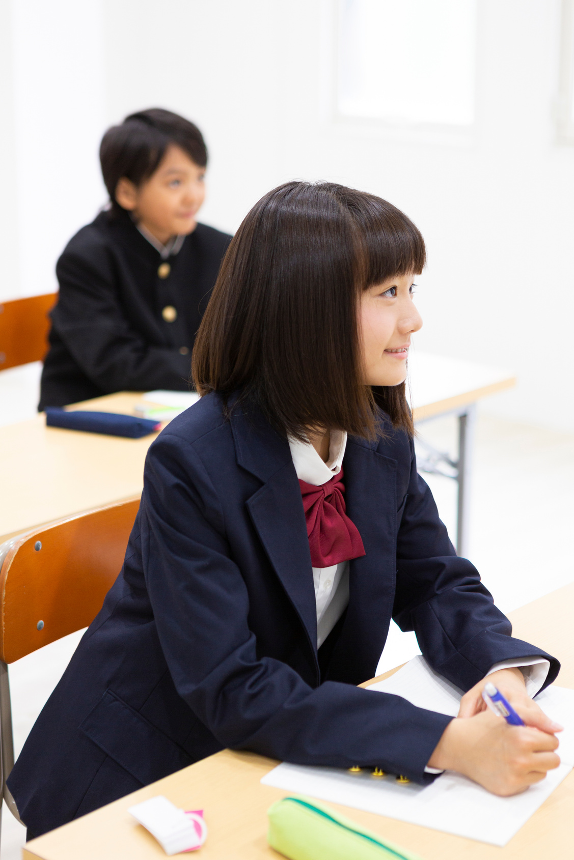 Junior high school students studying at cram school